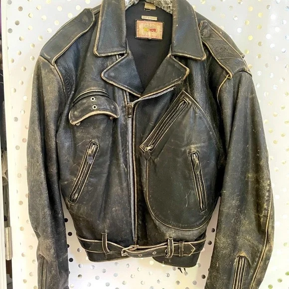 🔅SOLD $575 Lee Trevor Vintage Rare Motorcycle Jacket/Made in France, Rare - Picture 2 of 12